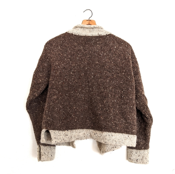 SOLD! Aran Sweater Market Hand Loomed Wool Sweater - Picture 2 of 8